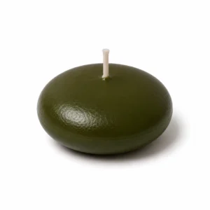 Vela flotante pequeña verde oliva Ø4,5cm