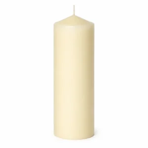 Vela maciza cilíndrica marfil Ø10 x 30 cm