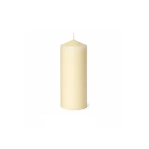 Vela maciza cilíndrica marfil Ø6 x 17 cm