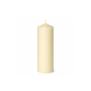 Vela maciza cilíndrica marfil Ø6 x 20 cm